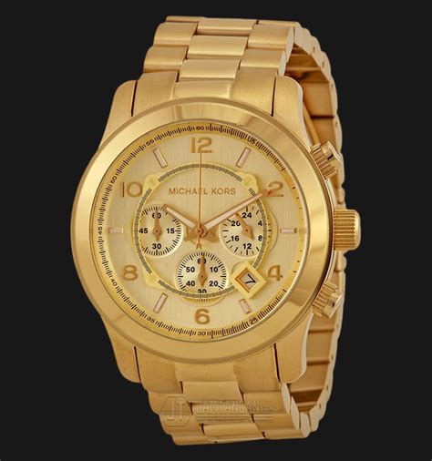 michael kors runway gold mk8077|michael kors chronograph bracelet.